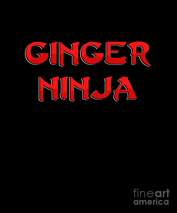 Ginger Ninja Red Hair Freckles Redhead Redheads T Digital Art By