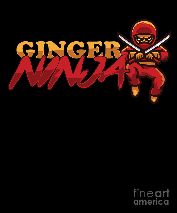 Ginger Ninja Redheads Redhead Red Hair Freckles T Digital Art By