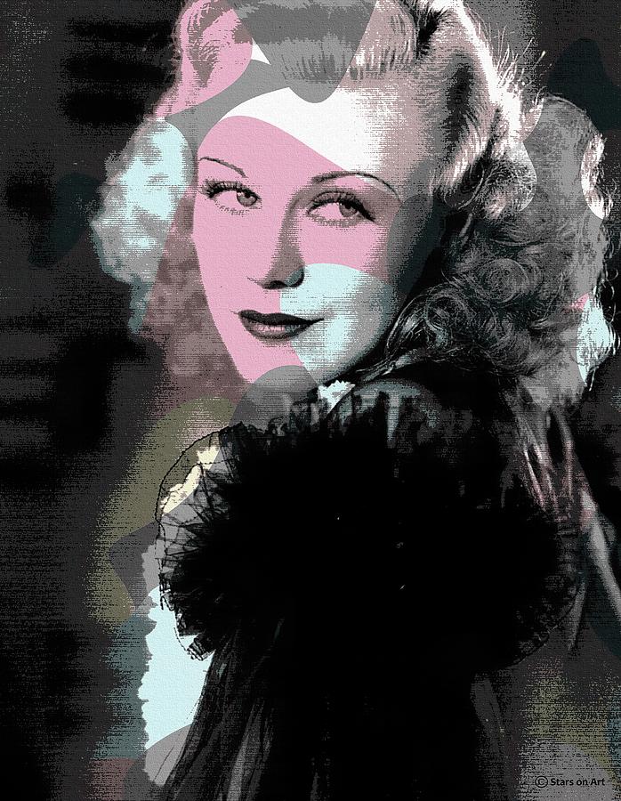 Ginger Rogers modernized portrait Mixed Media by Movie World Posters