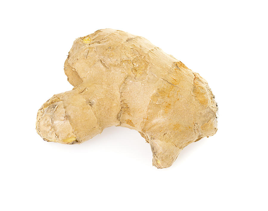 Ginger root isolated on white Photograph by Olegganko