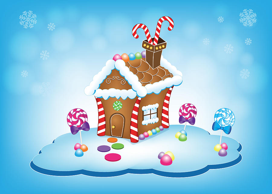 Gingerbread House Christmas Card Digital Art by Serena King