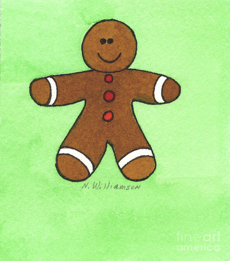 Gingerbread Man Painting by Norma Appleton - Fine Art America