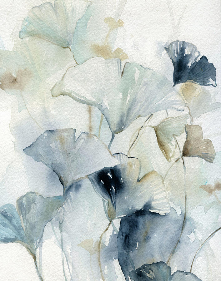 Watercolor Painting - Gingko Leaves 1 by Carol Robinson