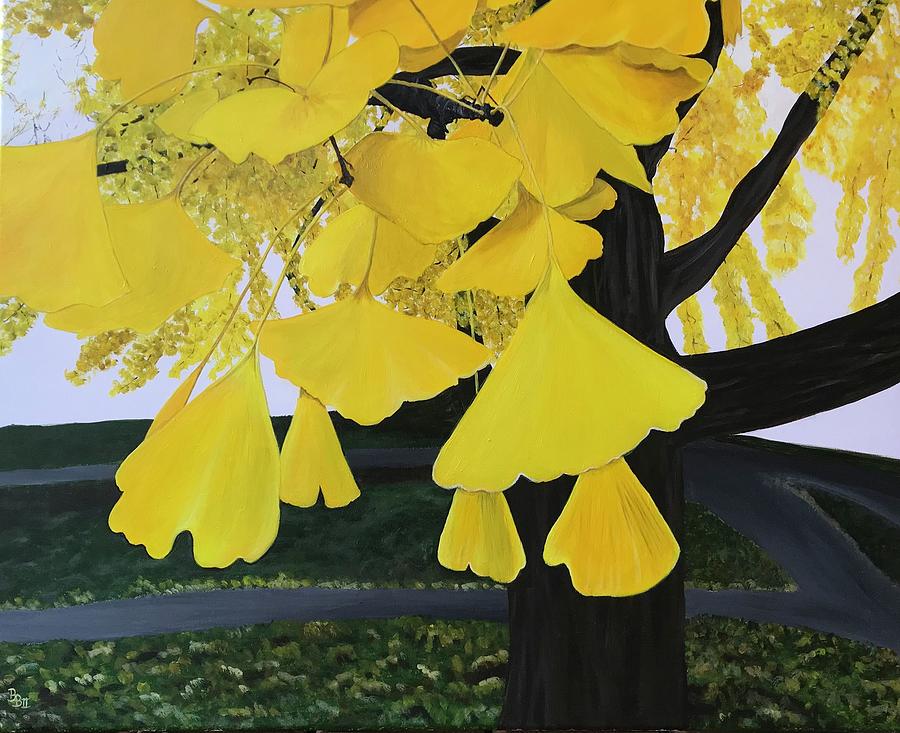 Gingko Tree Painting by Boots Quimby