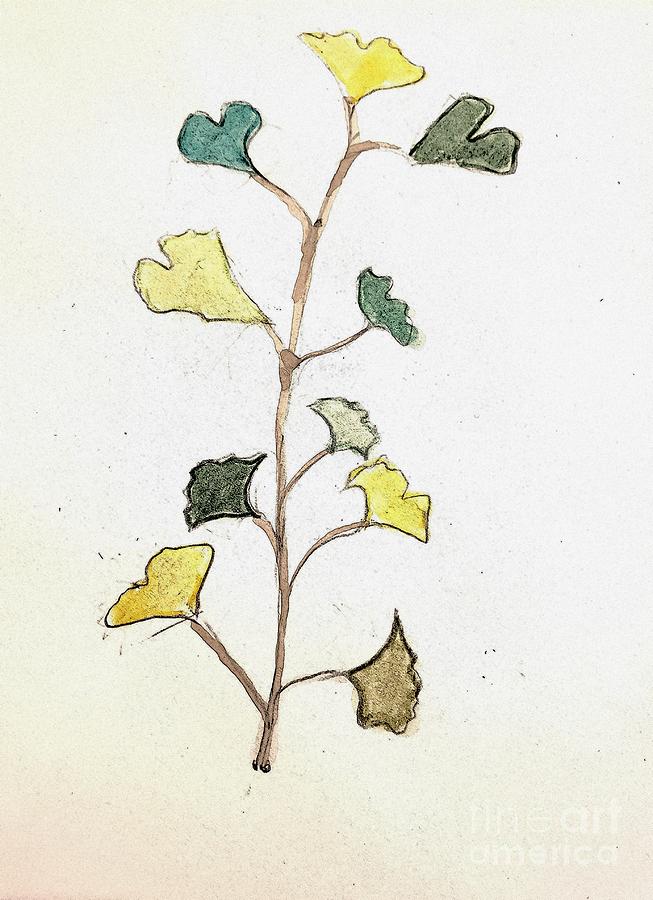 Ginkgo Leaves Painting by Margaret Welsh Willowsilk