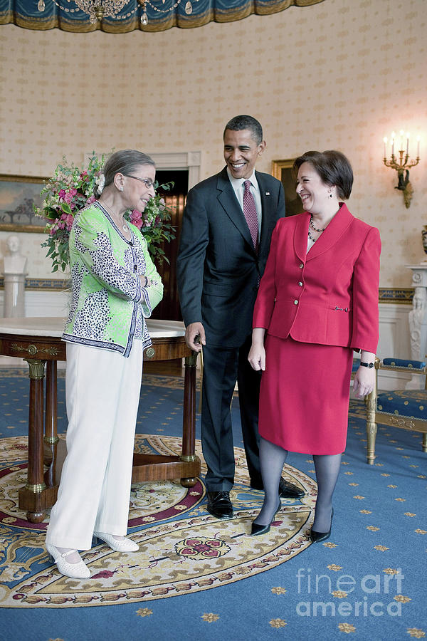 Ginsburg, Obama And Kagan, 2010 Photograph by Granger