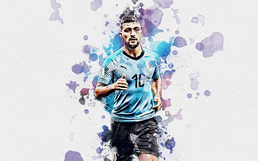 Giorgian De Arrascaeta Uruguay National Team Close Up Art ...