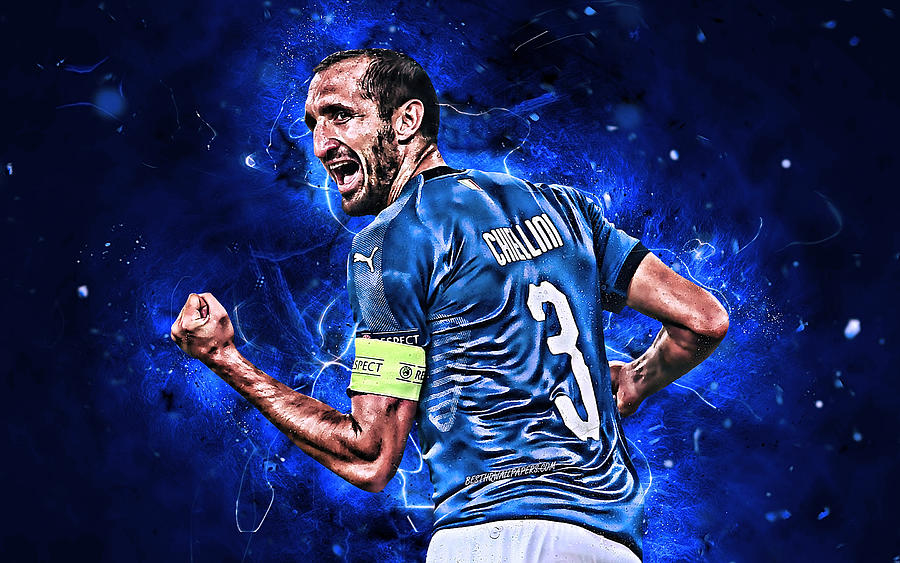 Giorgio Chiellini back view Italy National Team goal football Chiellini ...