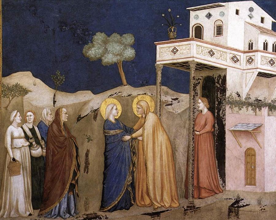 The Visitation   Giotto Di Bondone As Art Print Or Hand Painted Oil