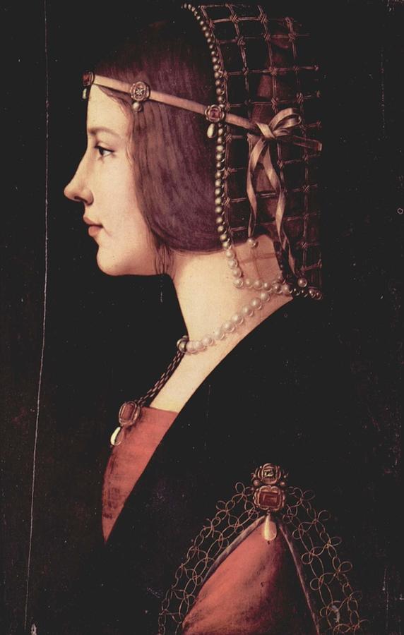 Vintage Painting - Giovanni Ambrogio de Predis - Portrait of a Lady by Les Classics