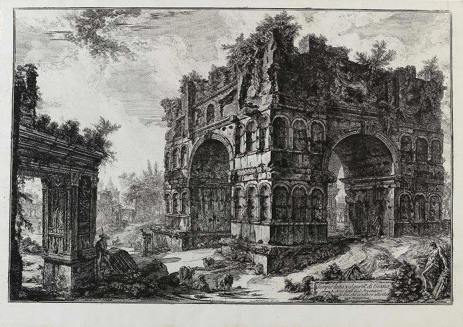 Architecture Painting - Giovanni Battista Piranesi Temple commonly known as of Janus  by Celestial Images