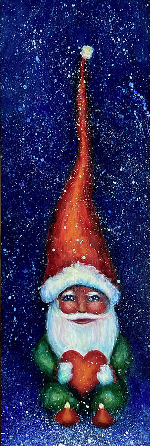 Giovanni Gnome is Where the Heart Is Painting by Shannon Grissom