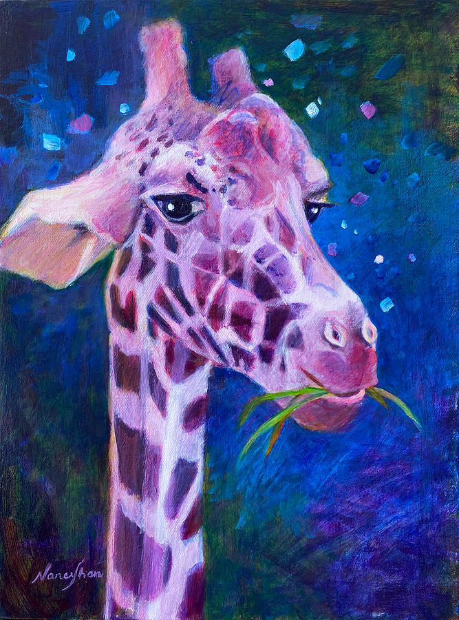 Giraff Painting by Nancy Shen - Fine Art America