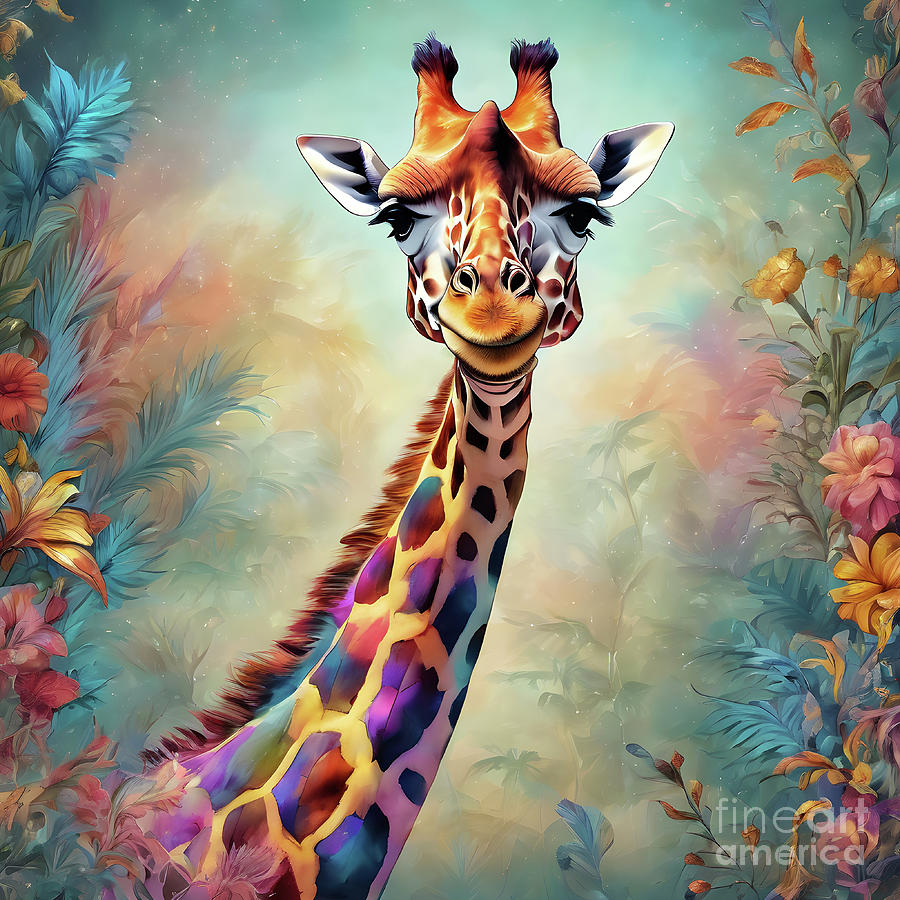 Giraffe 14 Digital Art by DSE Graphics