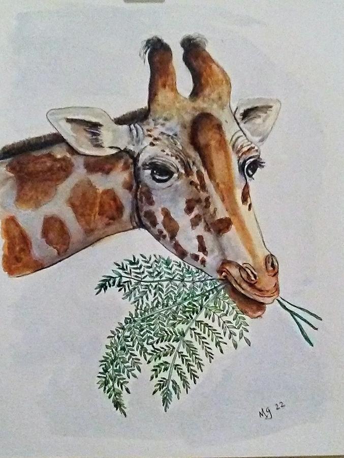Giraffe 2 Painting by Mindy Gibbs