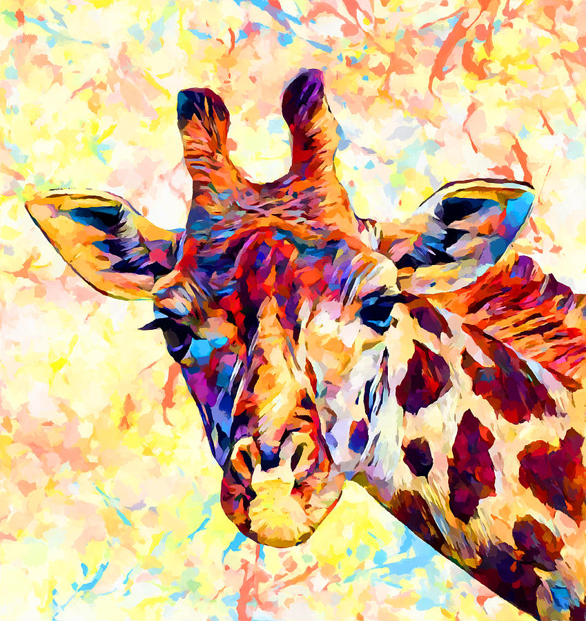 Giraffe 3 Painting by Chris Butler