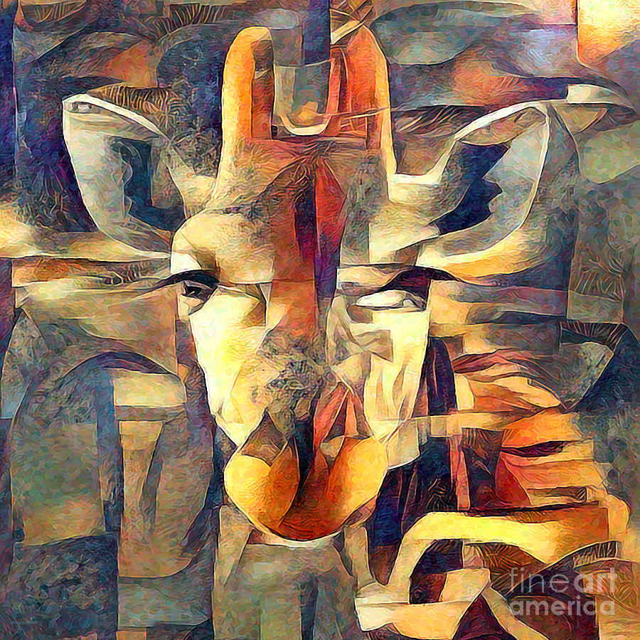 Giraffe Contemporary Art 20210719 square Photograph by Wingsdomain Art and Photography