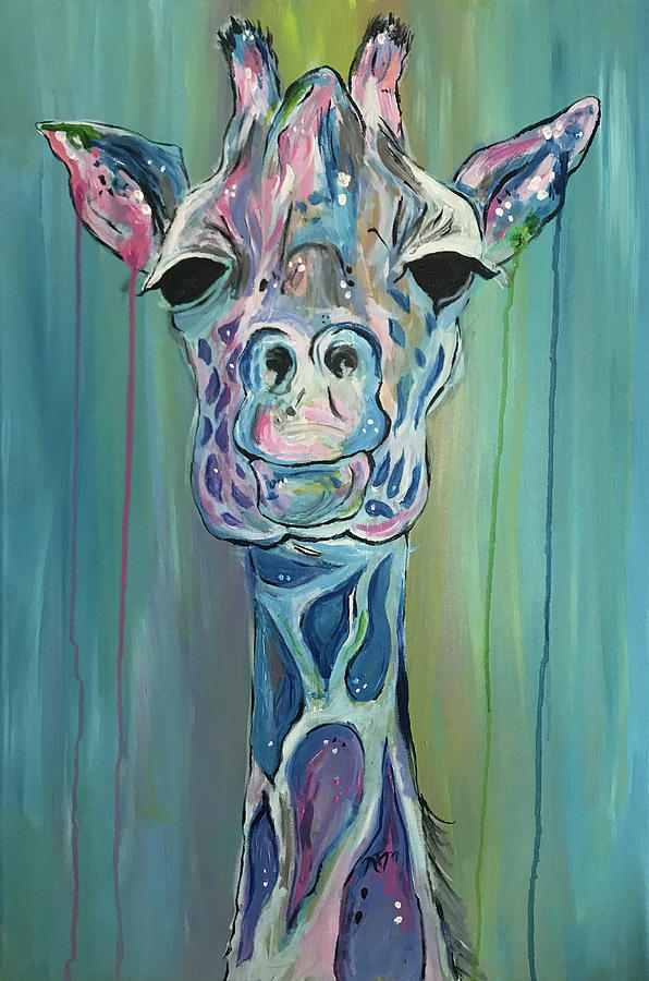 Giraffe Drip Painting by Neil Travis Mayes - Fine Art America