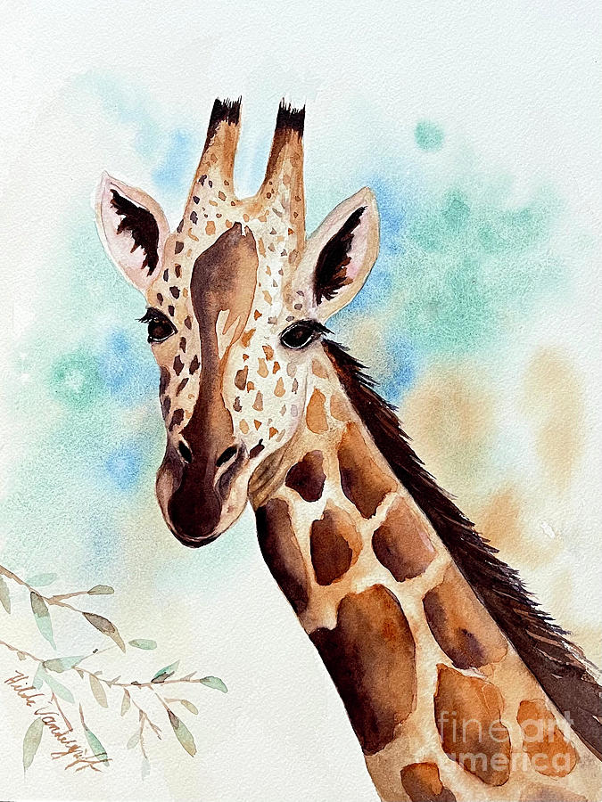 Giraffe  Painting by Hilda Vandergriff