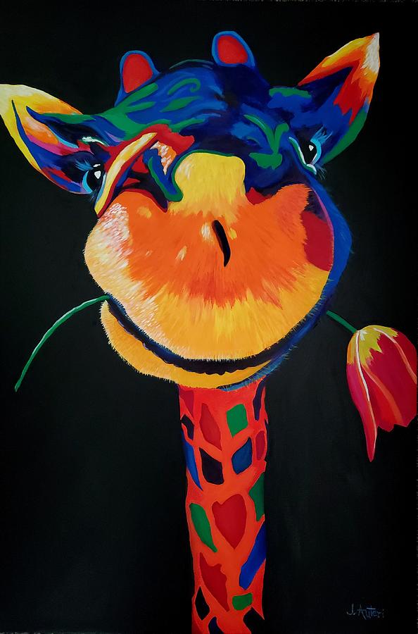 Giraffe III Painting by Joyce Auteri