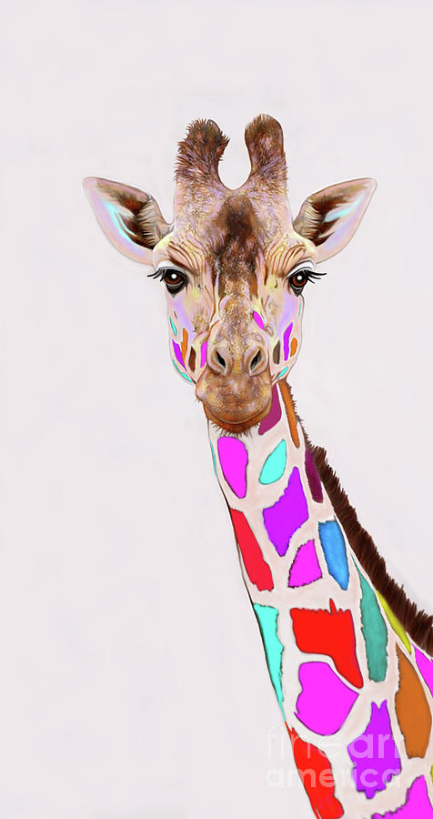 Giraffe In Kaleidoscope Digital Art by Artworkzee Designs | Fine Art ...