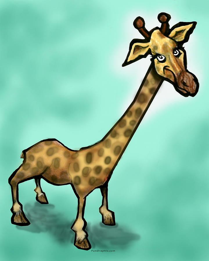 Giraffe Digital Art by Kevin Middleton
