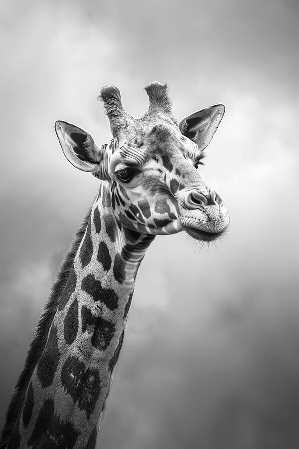 Giraffe Long Neck 2 Digital Art by Athena Mckinzie