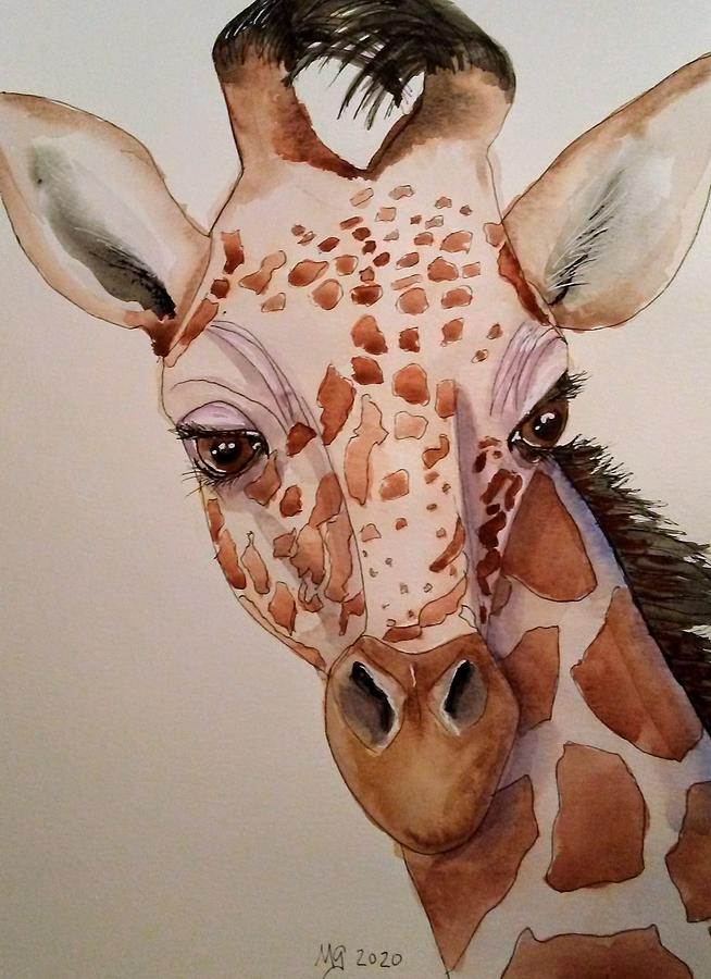 Giraffe Painting by Mindy Gibbs