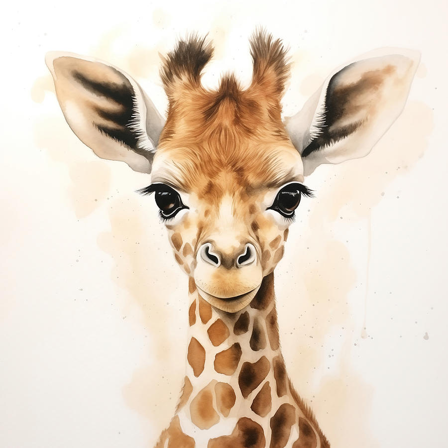Giraffe Mugshot Digital Art by Athena Mckinzie