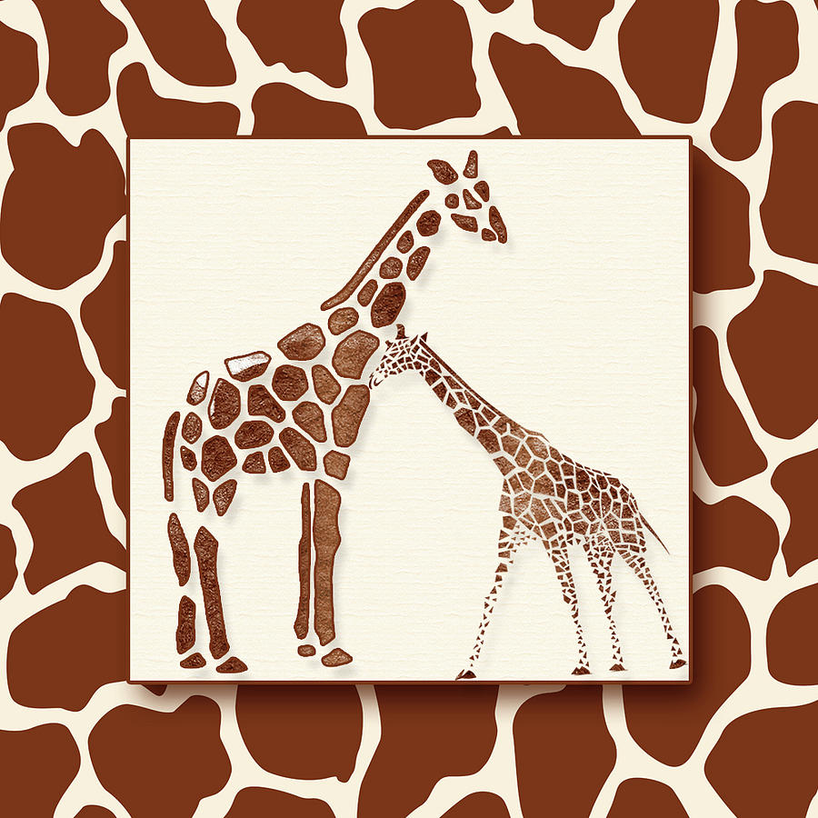 Giraffe Pair Digital Art by Doreen Erhardt