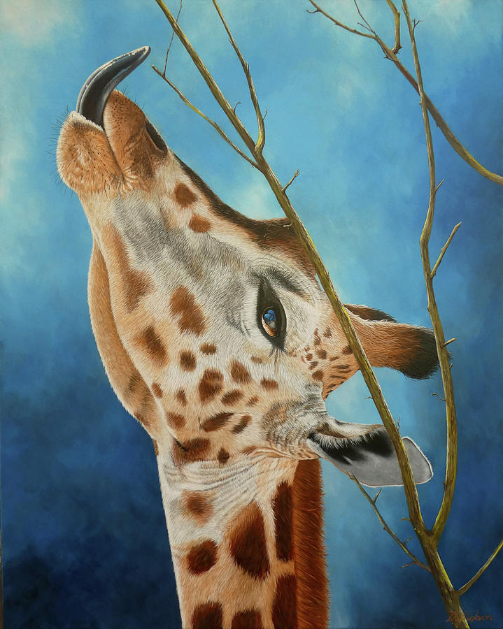 Giraffe Portrait 2 Painting