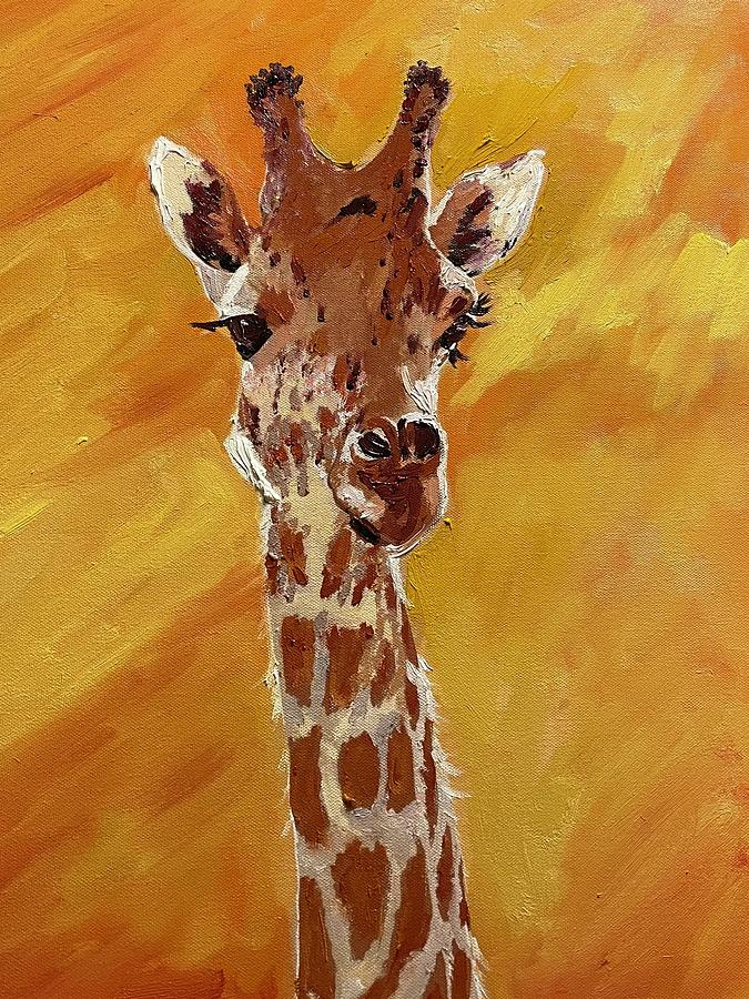 Giraffe Portrait Painting By Francoise Lynch - Fine Art America