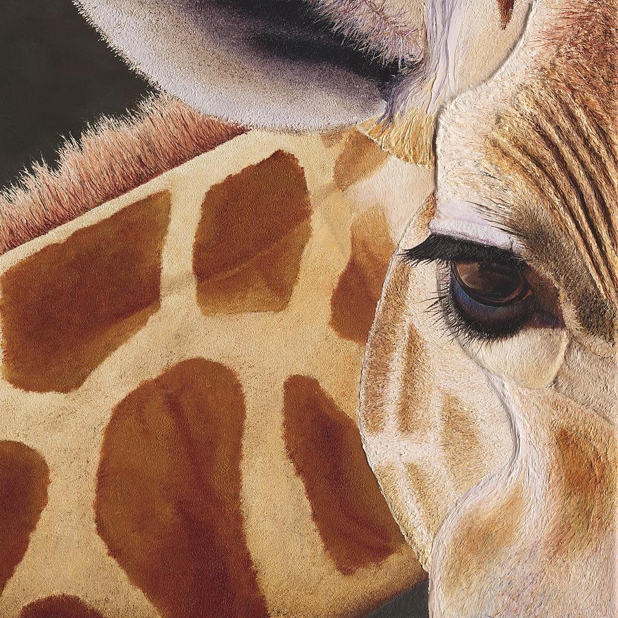 Giraffe Painting by Russell Hinckley
