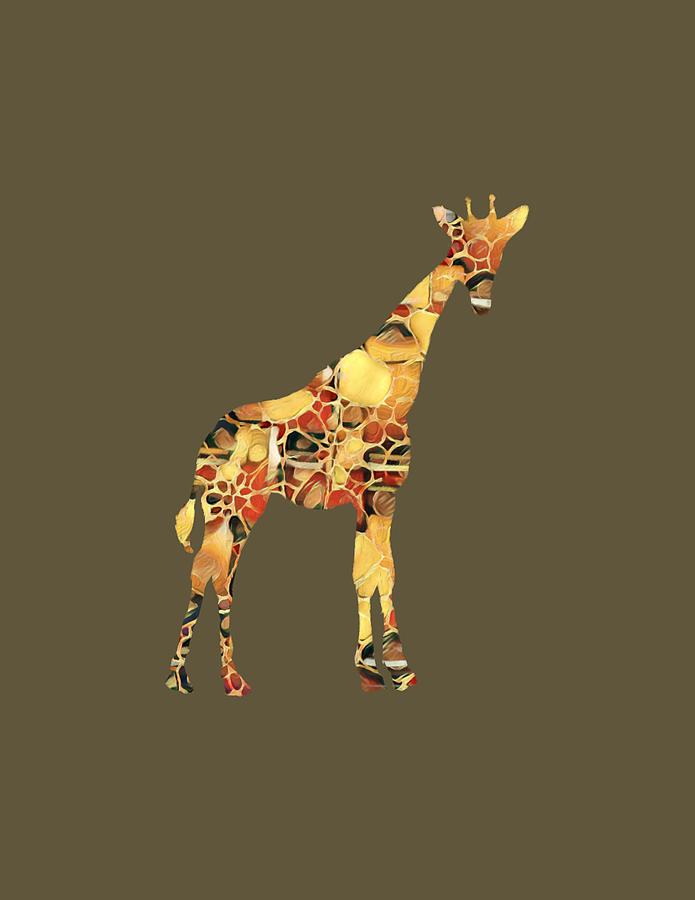 Giraffe Silhouette 2 Digital Art by Eileen Backman