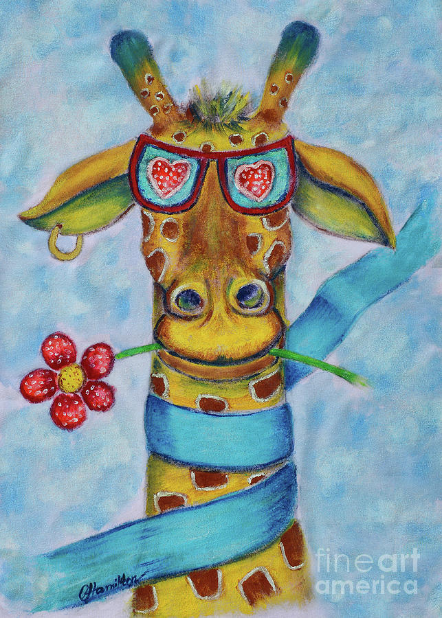 Giraffino The Giraffe Painting by Olga Hamilton