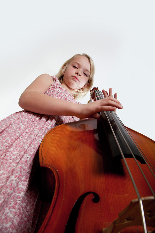 Girl And Cello Photograph