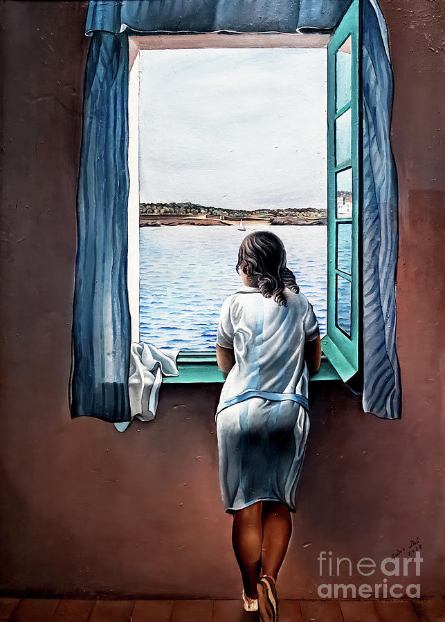Girl at the Window by Salvador Dali 1925 Painting by Salvador Dali