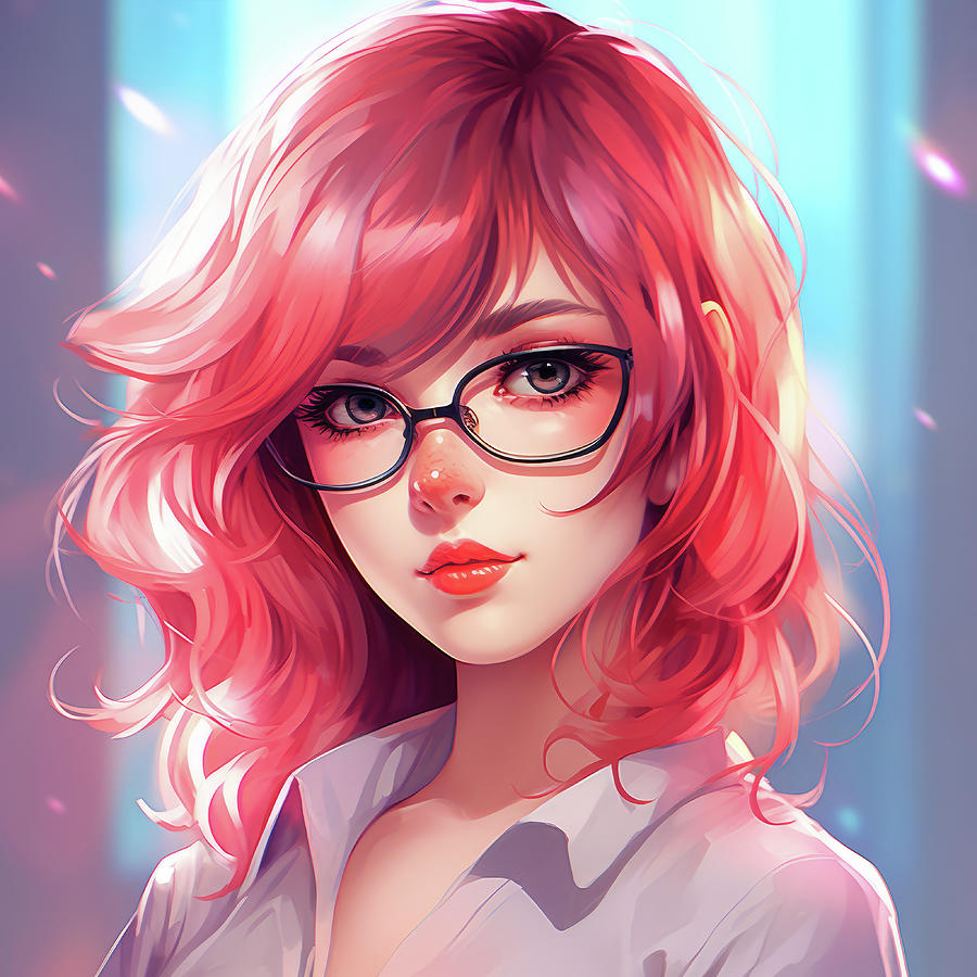 Girl Boss Anime Portrait 01 Digital Art by Matthias Hauser - Fine Art  America