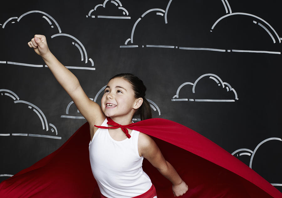 Girl dressed as a superhero Photograph by Flashpop