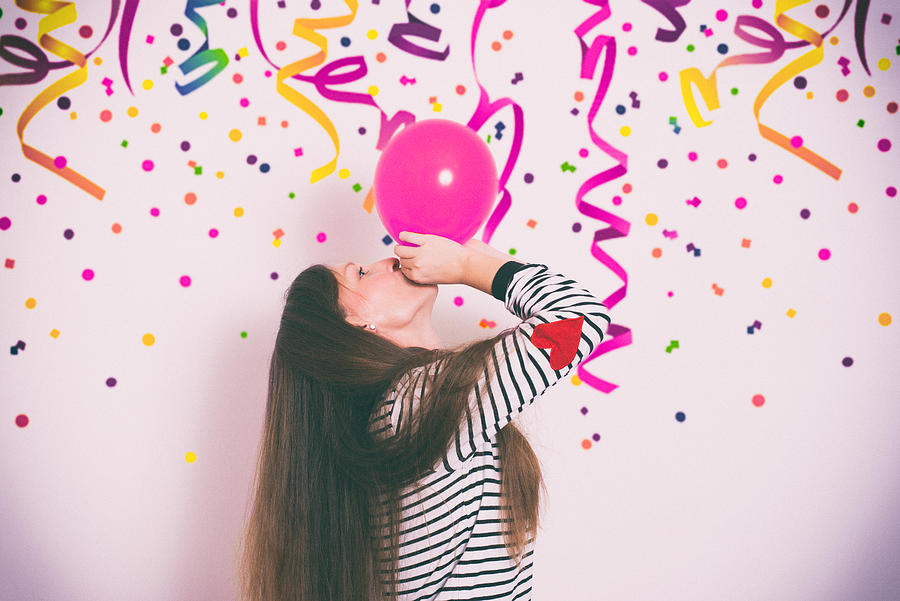 Girl having fun at a birthday party Photograph by Emilija Manevska