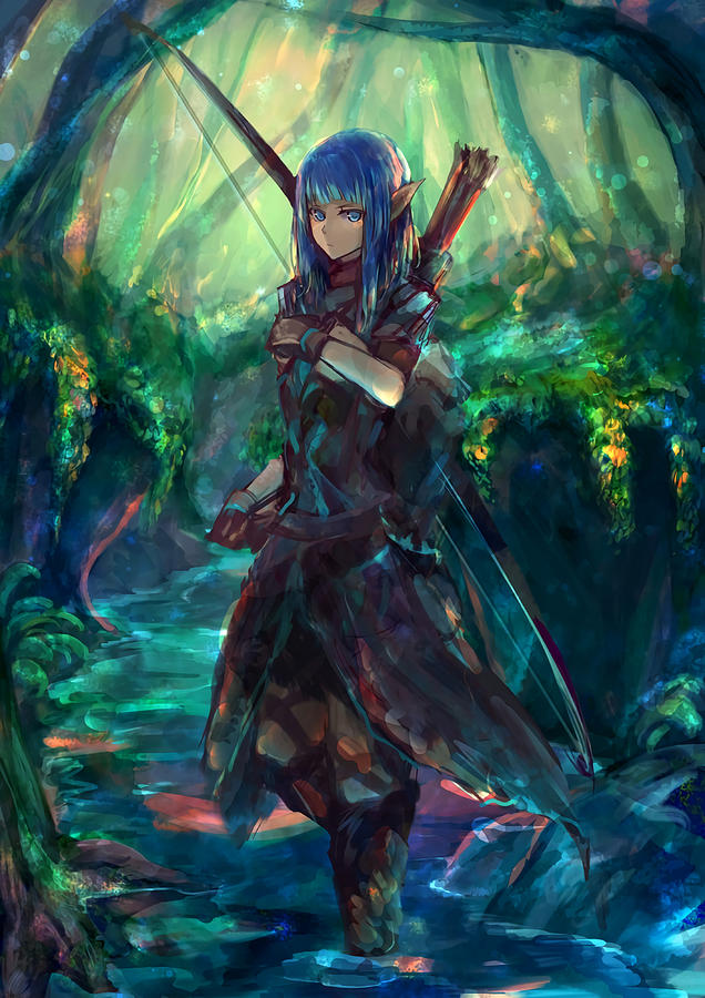 Girl Hunter Anime Poster Girl Painting By Chapman Holly Pixels