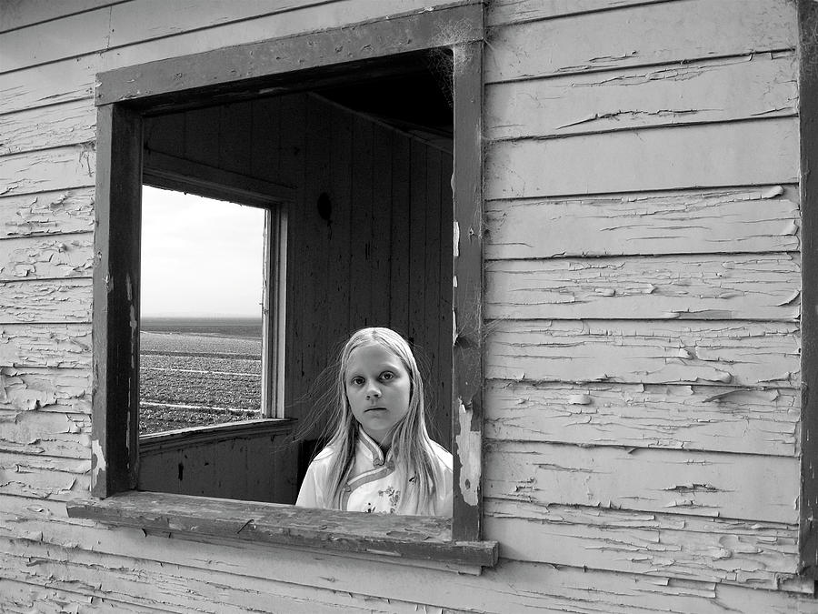 Girl in a Window of a Deserted House Photograph by Lorena Cassady