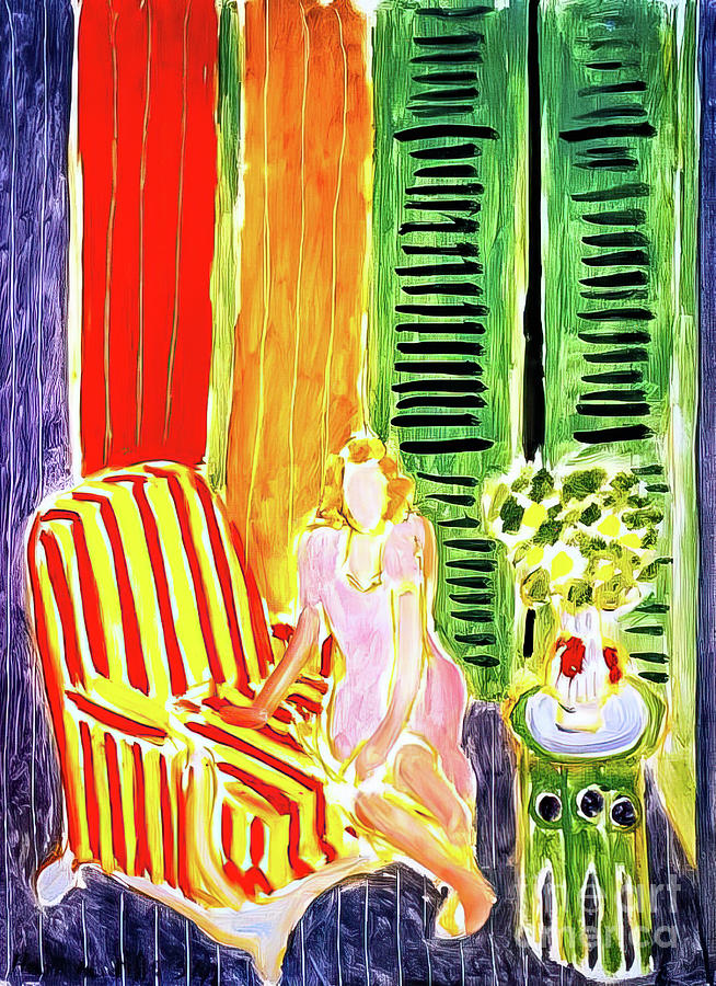 Girl in Pink in an Interior by Henri Matisse 1942 Painting by Henri Matisse