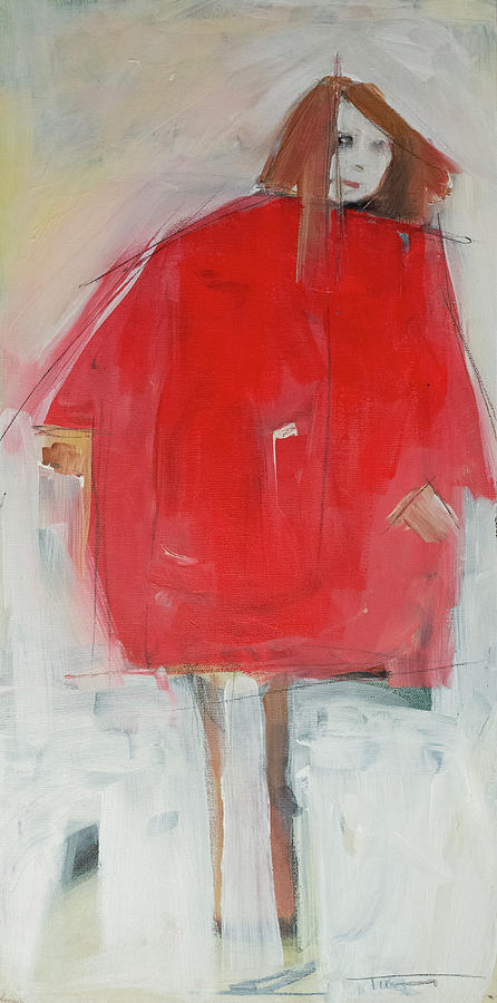 Girl in Red Slicker Painting by Tim Nyberg