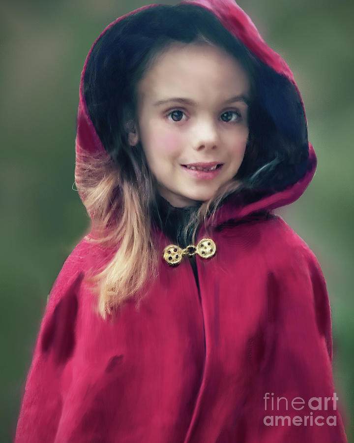 Young Girl In Red Cape Photograph By Cordia Murphy Fine Art America