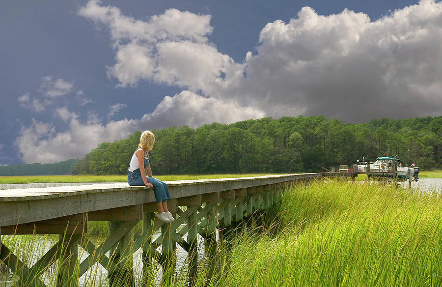 Girl in the Marsh Photograph by Bob Pardue
