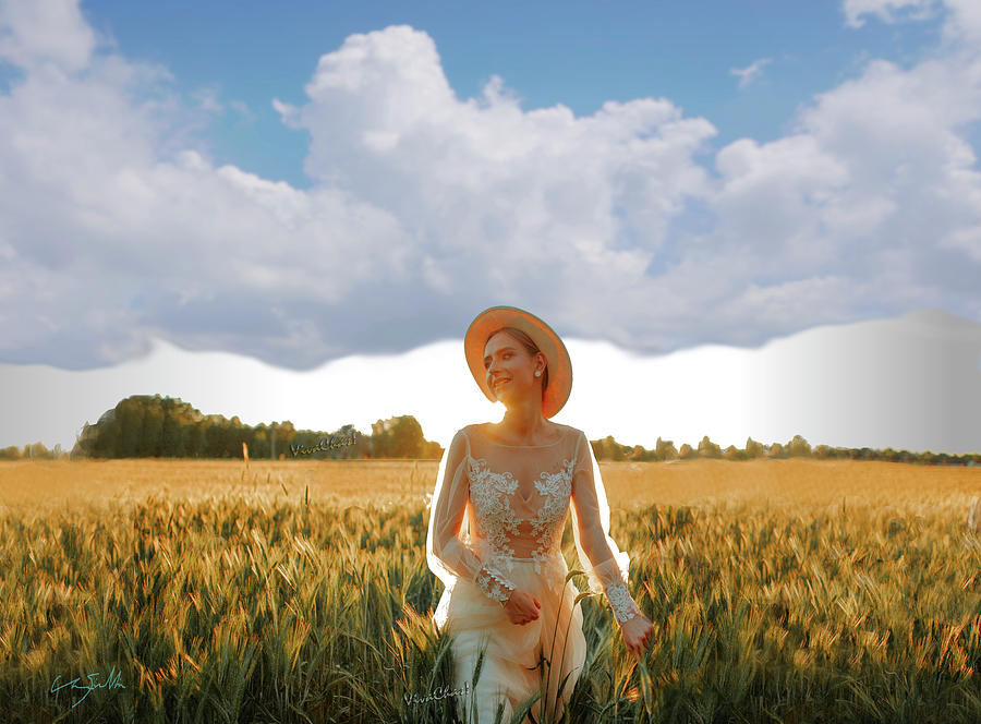 Girl in the Wheat Field Photograph by Chas Sinklier