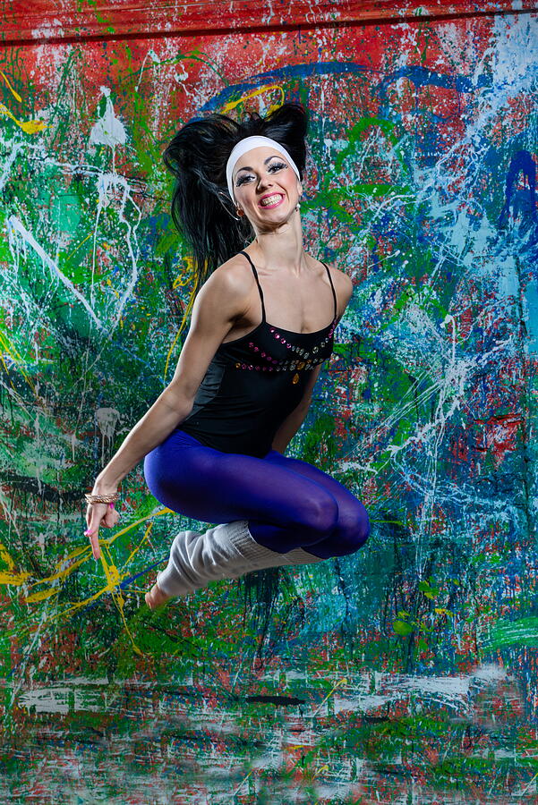 Girl Jump Of Art Graffiti Photograph by A_stepanov
