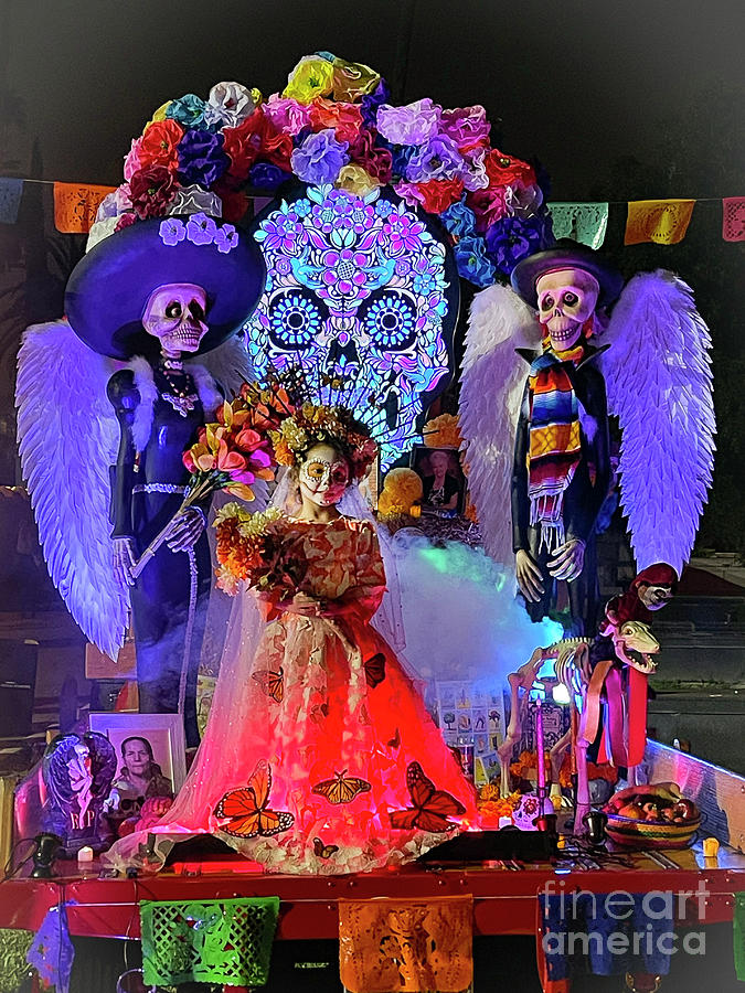 Girl on altar Day of the Dead Photograph by Nina Prommer