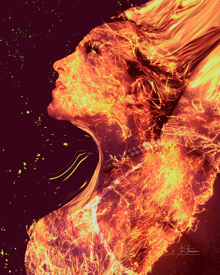 Girl on Fire Photograph by Jim Thompson - Fine Art America